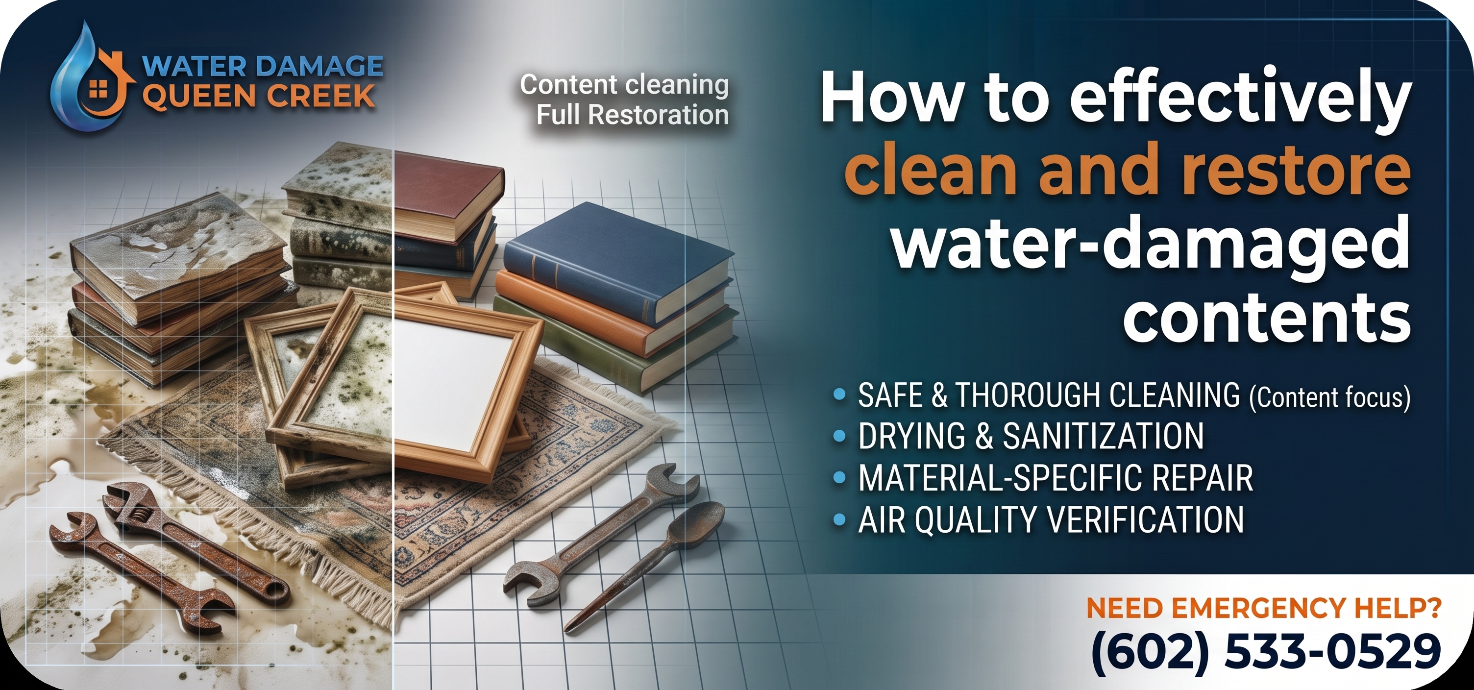 How to effectively clean and restore water-damaged contents