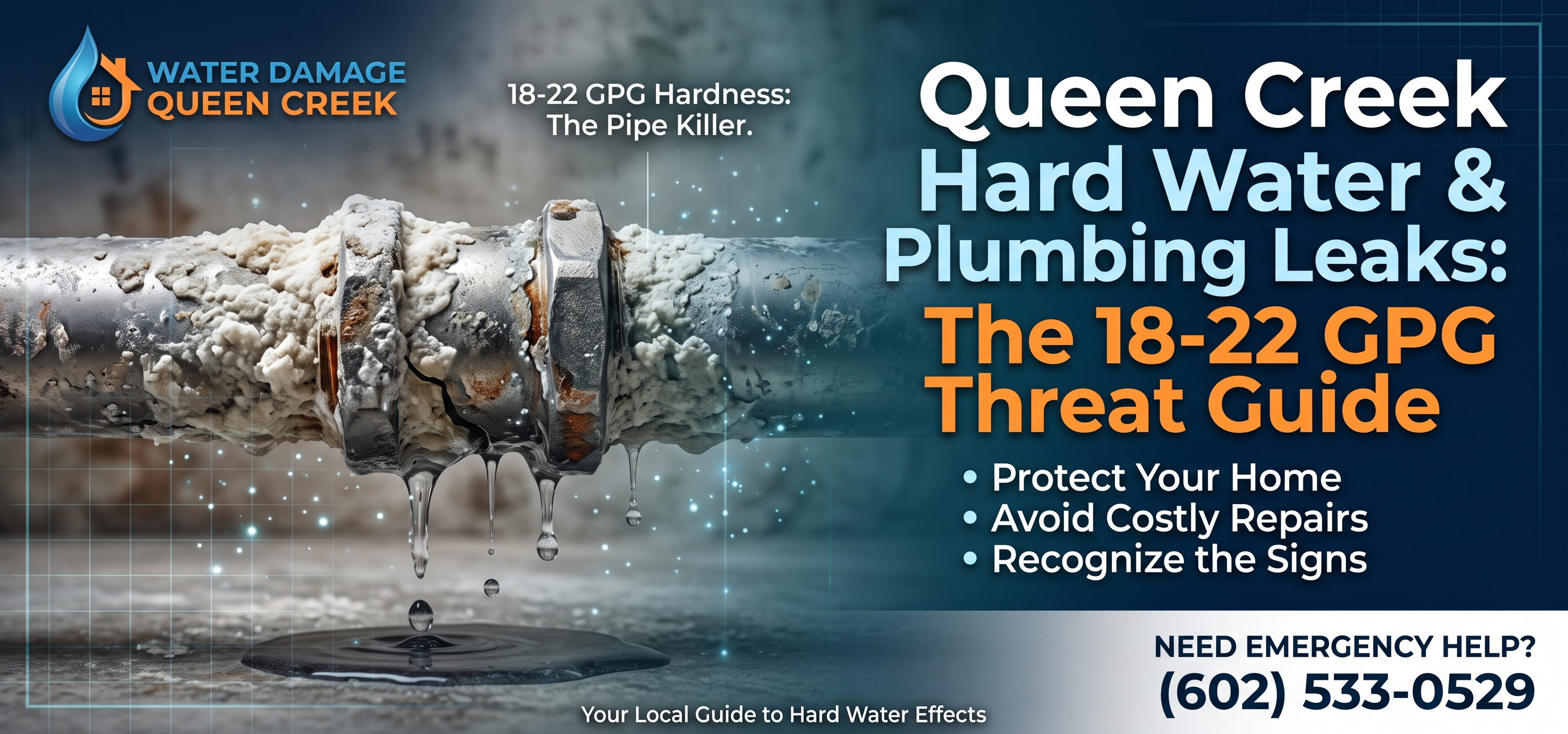 Queen Creek Hard Water & Plumbing Leaks The 18-22 GPG Threat Guide
